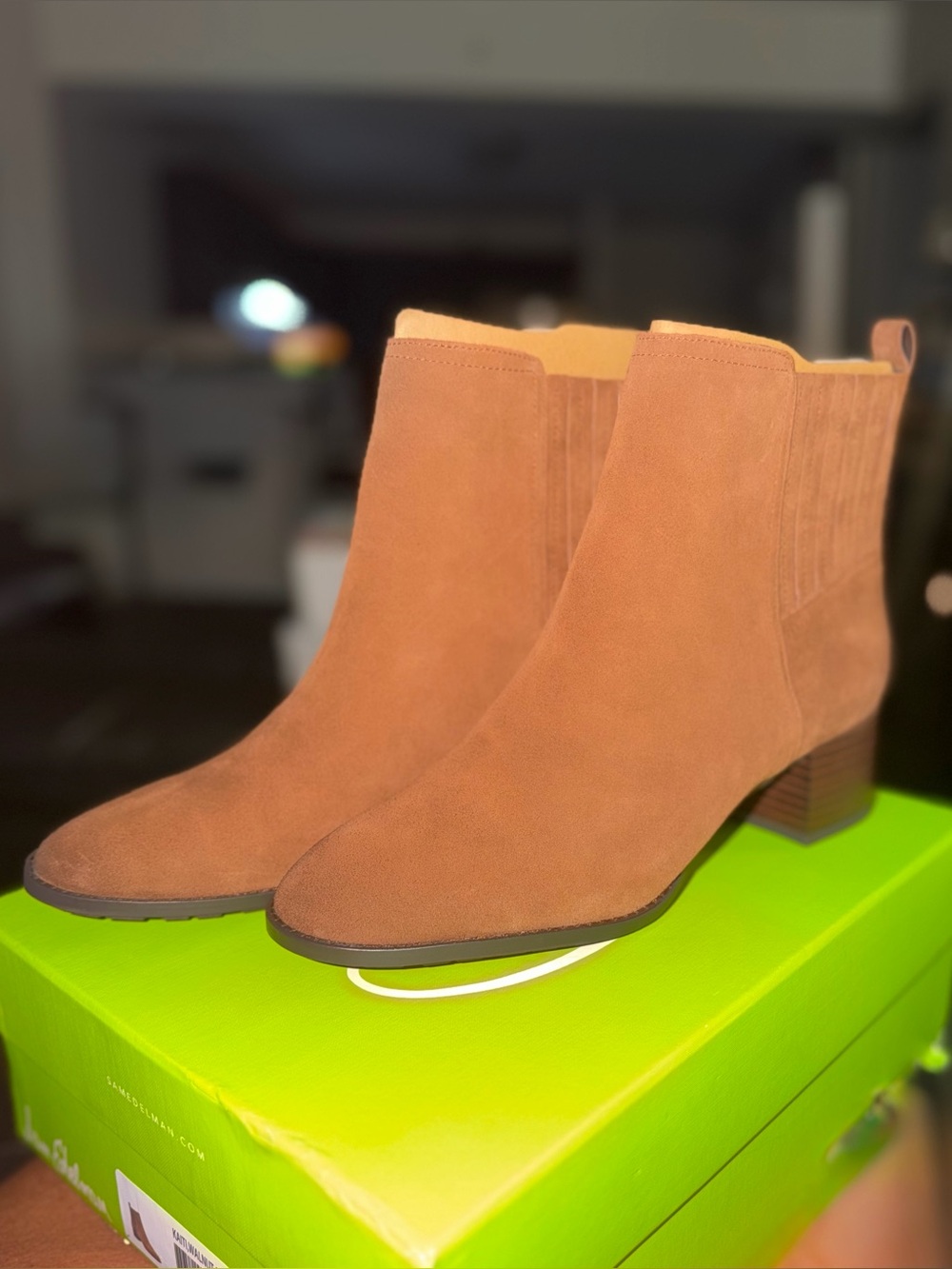 Sam Edelman Women's Suede Ankle Boots in Chestnut Brown size 10 will also fit 9